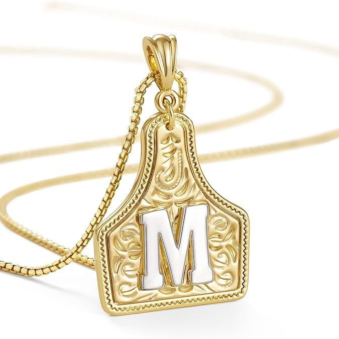 Fashion Personalized Letter Embossed Necklace