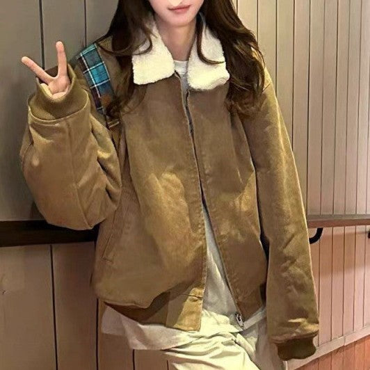 Loose Fashion Brand Thick Warm Jacket