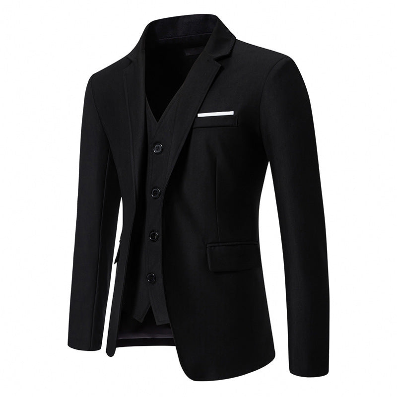 Men's Color Matching Small Suit European And American Fashion Fake Two Pieces Slim Fit Casual Suit Jacket