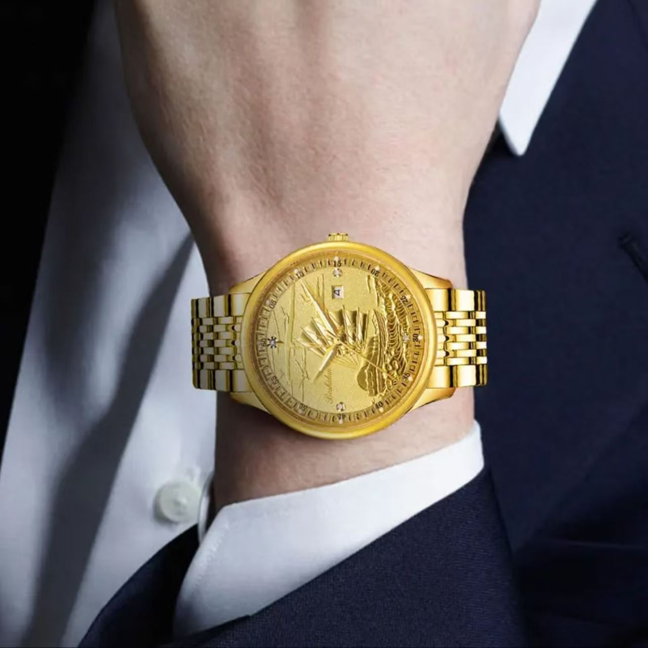 Smooth Sailing Calendar Night Light Waterproof Men's Watch