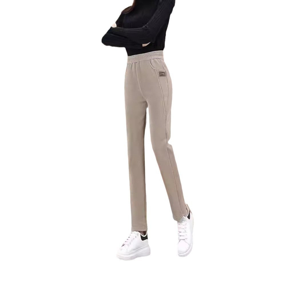 Autumn And Winter Harlan Velvet Padded Casual Pants