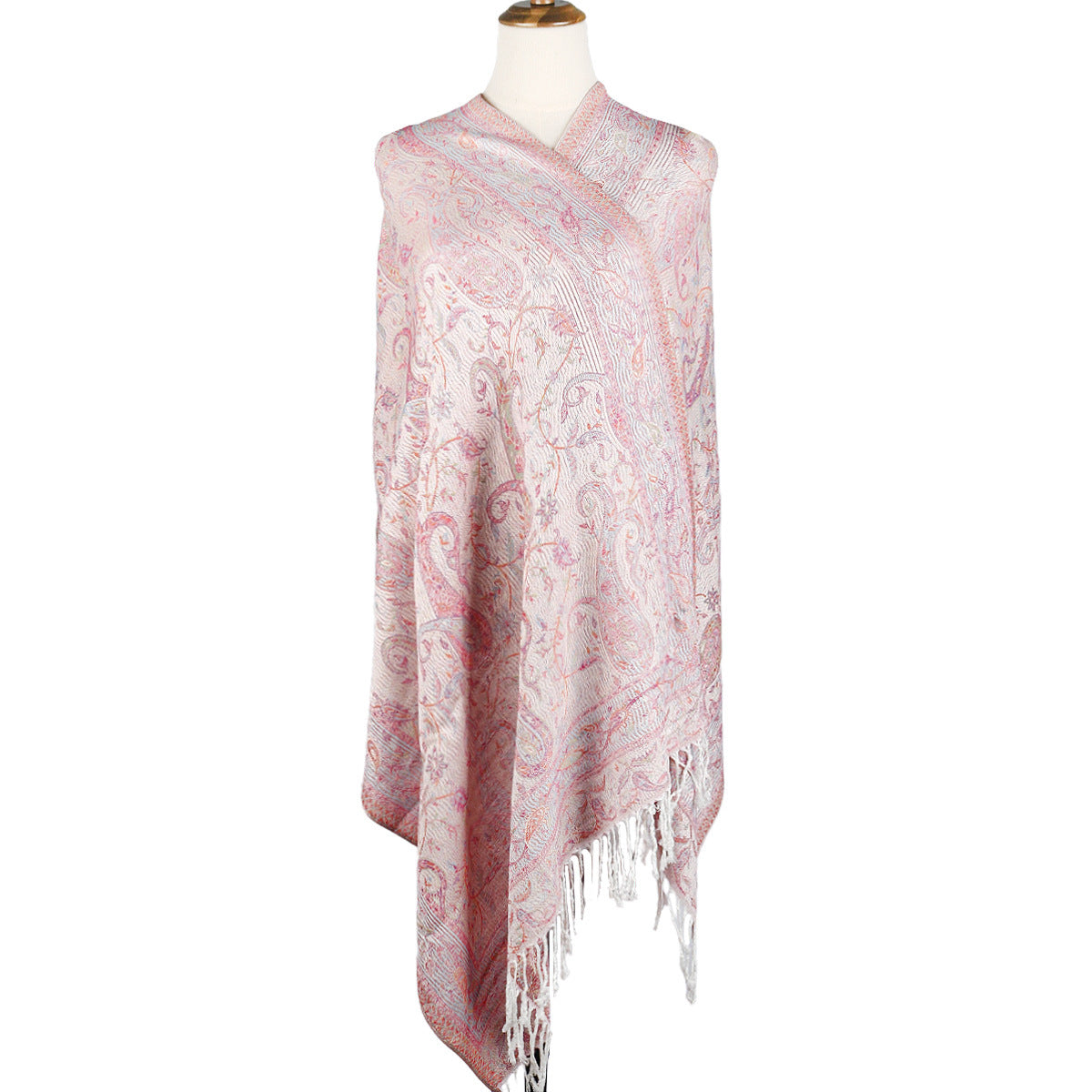 European And American Popular Ethnic Style Cashew Pattern Jacquard Tassel Scarf For Women