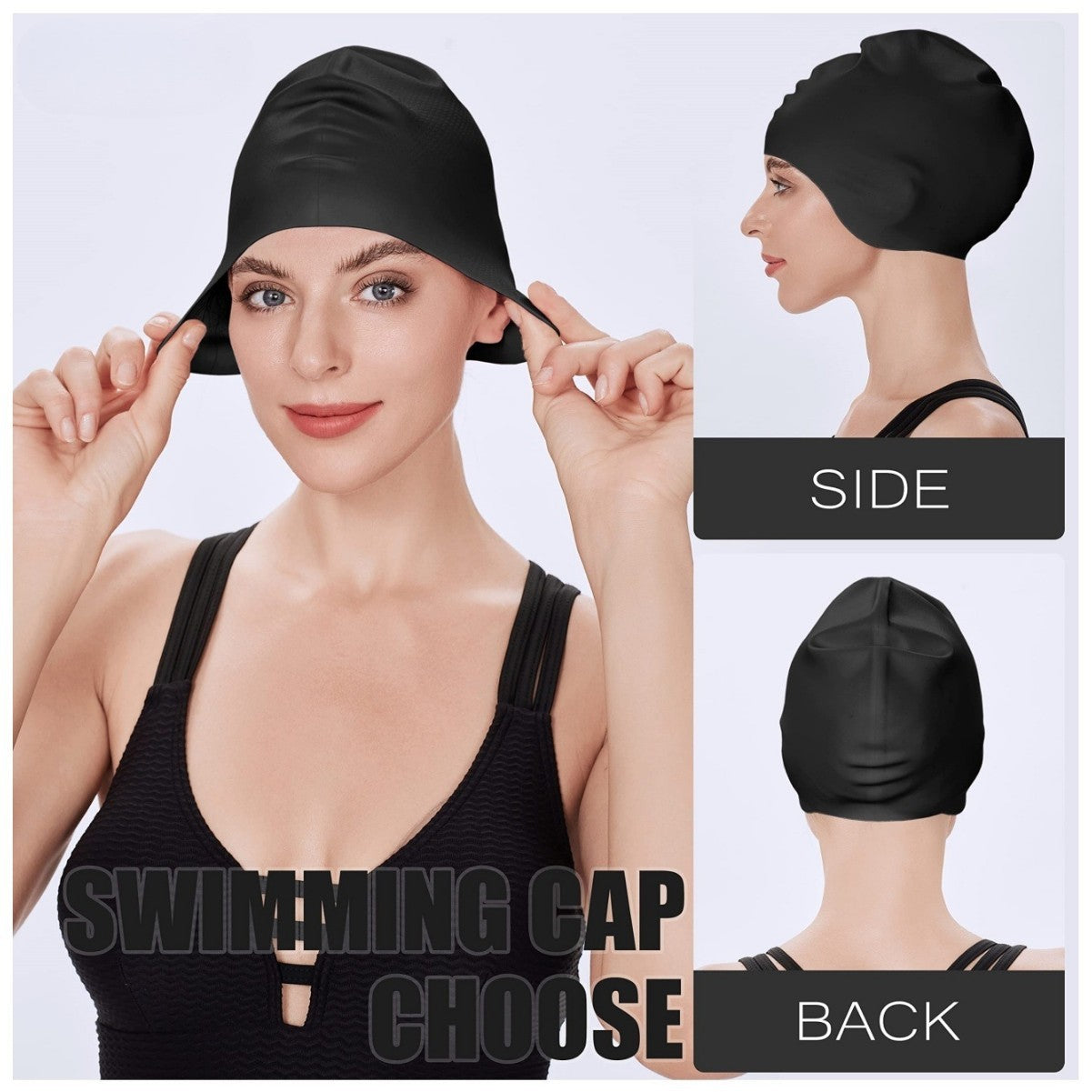 Silicone Swimming Cap Adult Hair Care Women's Oversized