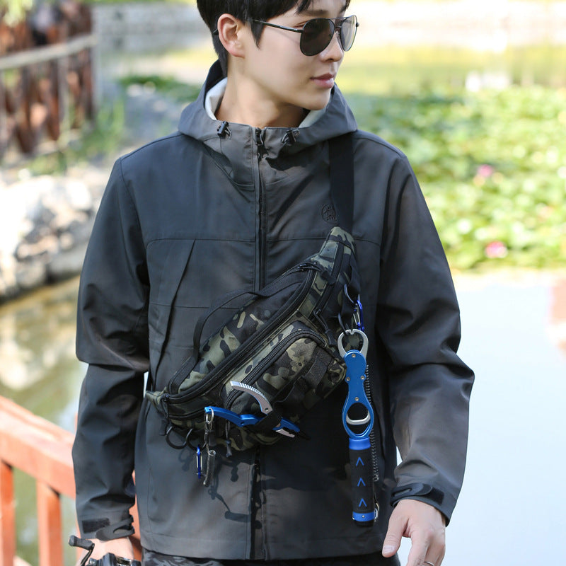 New Waist Bag Men's Multi-functional Crossbody One Shoulder Waterproof Backpack