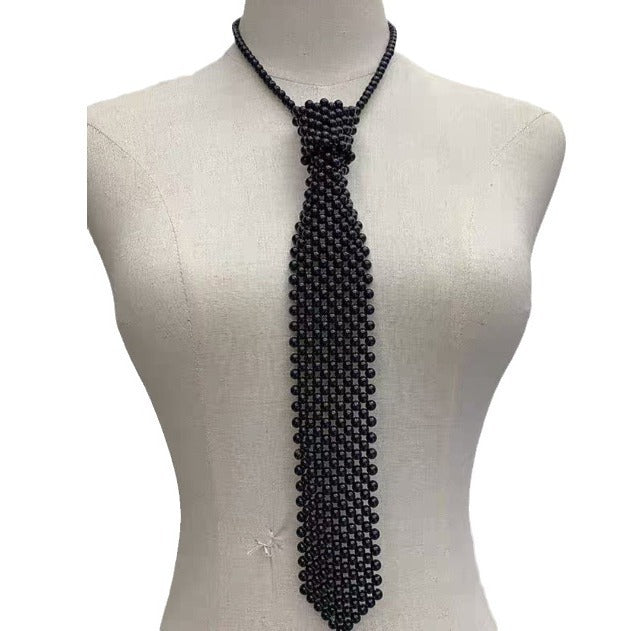 Pearl Tie Body Chains Hollow Out Handmade Retro
