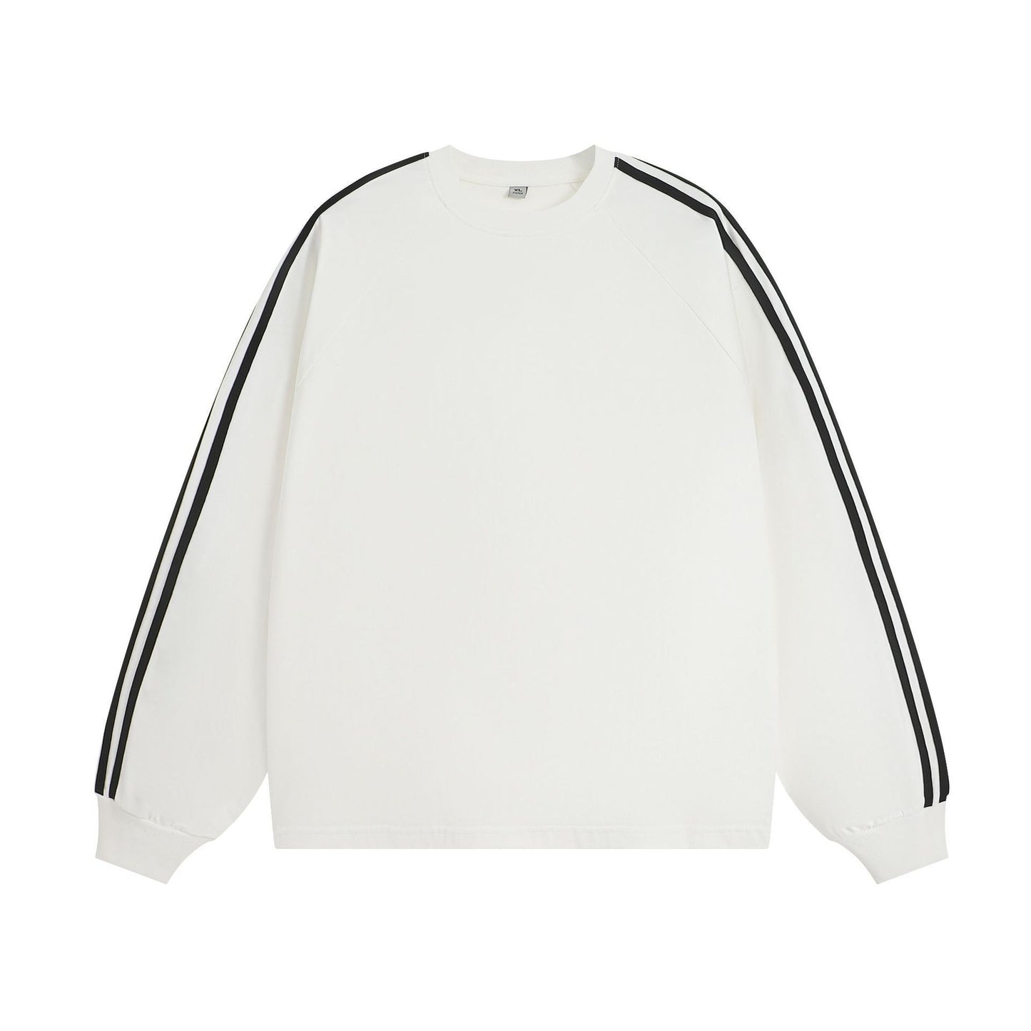 American-style Retro Three-bar Long-sleeved T-shirt For Men