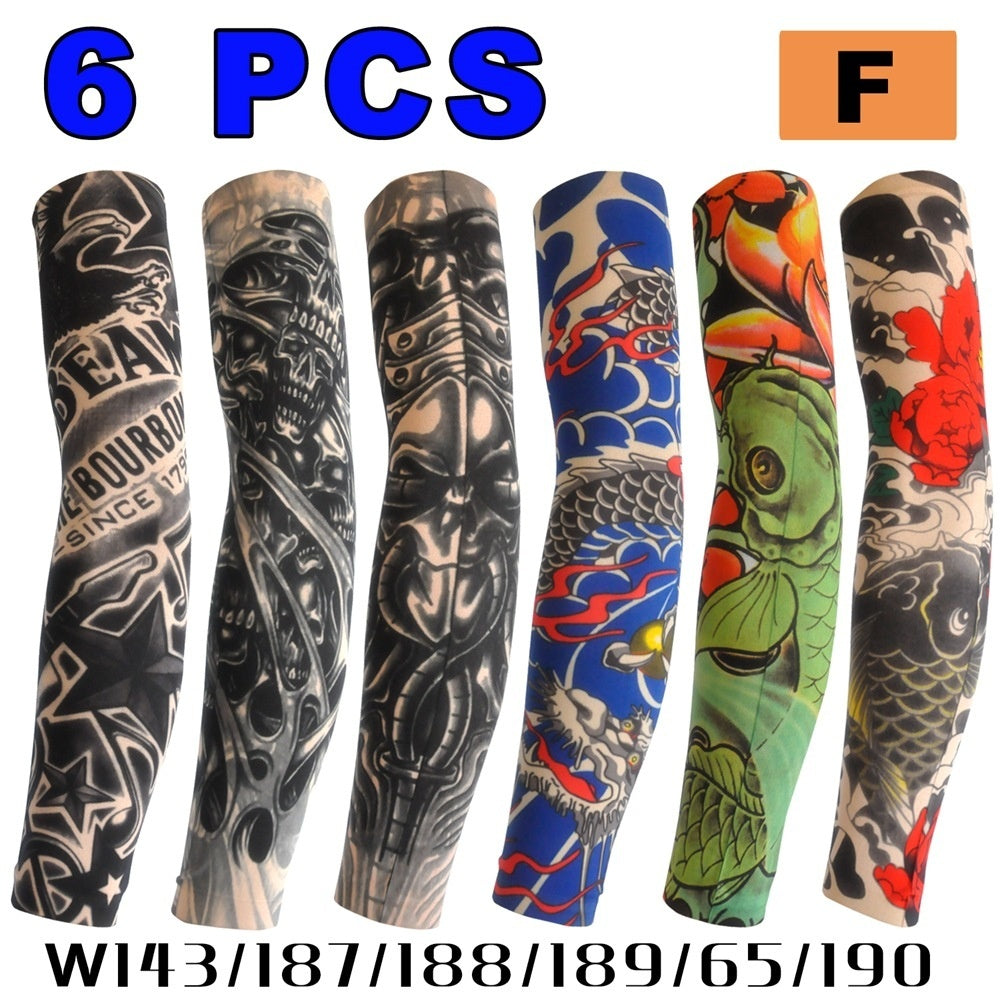 6-piece Combination Seamless Riding Tattoo Sun Protection Oversleeve