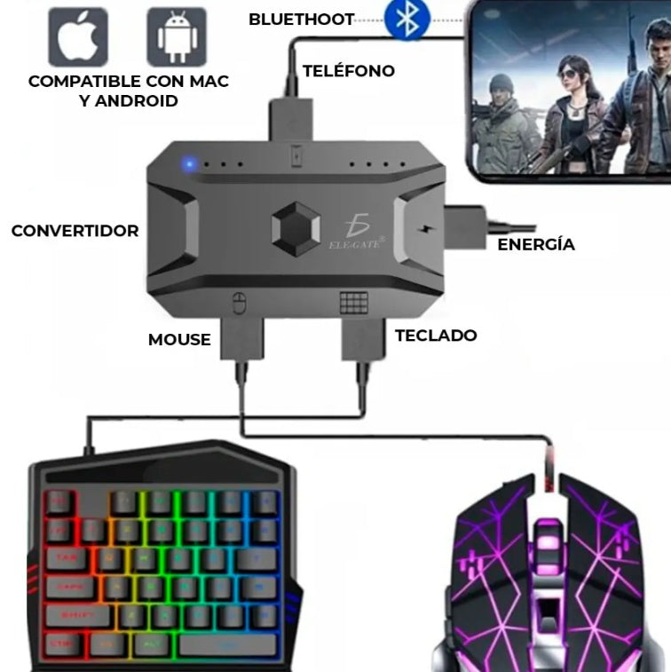 Bluetooth Mouse Keyboard Converter For PC Cell Phone And Android Tablet