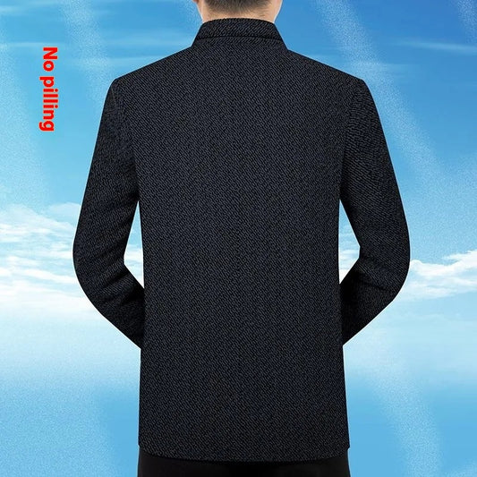 Men's Coat Middle-aged Business Leisure Stand Collar Dad Jacket