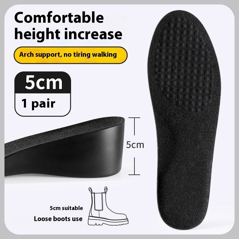 Invisible Height Increasing Insole Men's Not Tired Feet Do Not Collapse Inner Heightening Pad