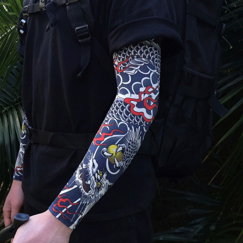 Men's Tattoo UV Protection Outdoor Sun Protection Ice Sleeve